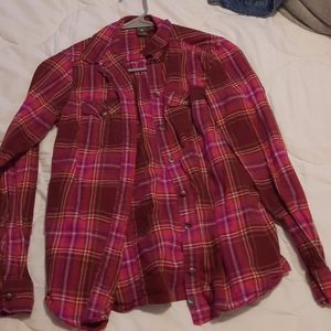 Flannel button up long sleeve shirt